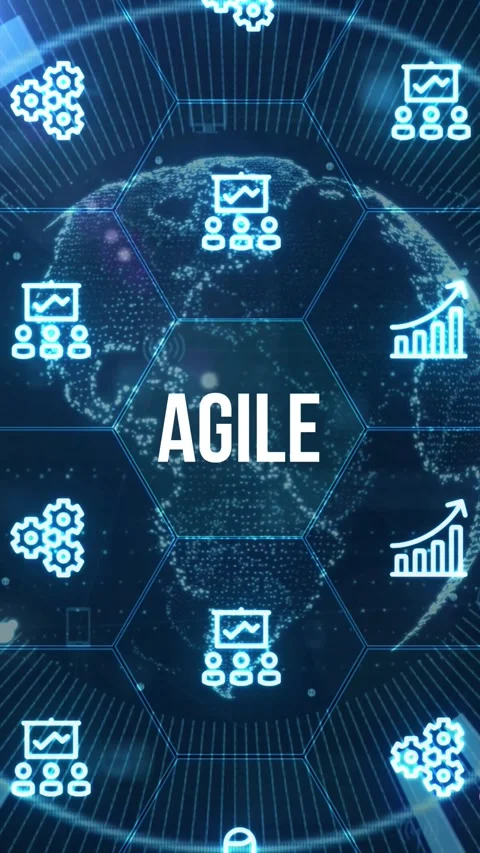 Business, Technology, Internet and network concept. Agile Software Developmen Stock Footage 280964512