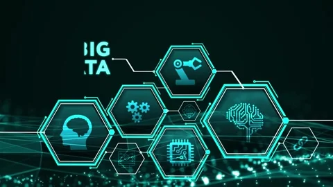 Business, Technology, Internet and network concept. Big Data Internet Infor.. Stock Footage 280965219