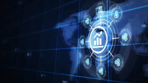 Business, Technology, Internet and network concept. Financial Graph. Stock .. Stock Footage 309360067