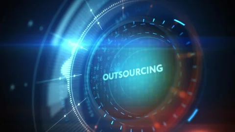 Business, Technology, Internet and network concept. Outsourcing human resou.. Stock Footage 309360317