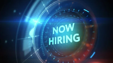 Business, Technology, Internet and network concept. NOW HIRING inscription,.. Vidéo 309360716