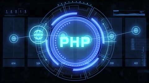 Business, Technology, Internet and network concept. PHP abbreviation. Moder.. Stock Footage 309361571