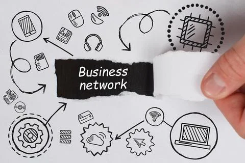 Business, Technology, Internet and network concept. Young businessman working Stock Photos