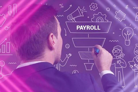 Business, Technology, Internet and network concept. Young businessman working Stock Photos