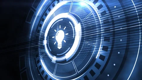 Business, technology, internet and networking concept. Light Bulb innovation  Vídeo Stock 140106820