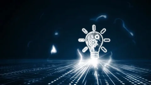 Business, technology, internet and networking concept. Light Bulb innovation  Stockbeeldmateriaal 143702782