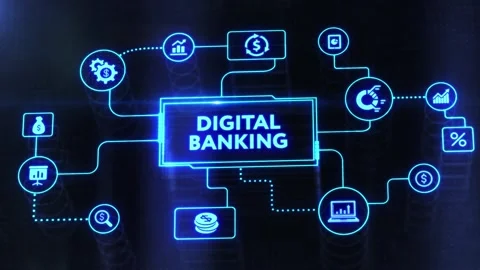 Business, technology, internet and networking concept. select the icon digita Stock Footage 198299487