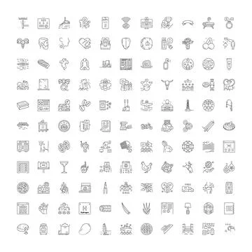 Business technology web graphic design thin line icons イラスト素材