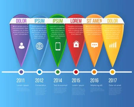 Business template with 6 options, steps or processes. イラスト素材