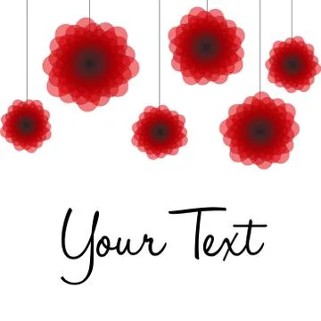 Business template - red  pompons   - vector illustration Stock Illustration