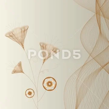 Business template - stam punk flower - vector illustration Stock Illustration