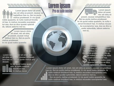 Business template with transparent layers Stock Illustration