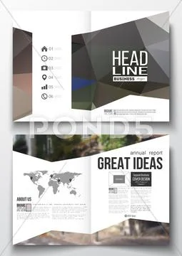 Business Templates For Brochure, Magazine, Flyer, Booklet Or Report. Polygonal