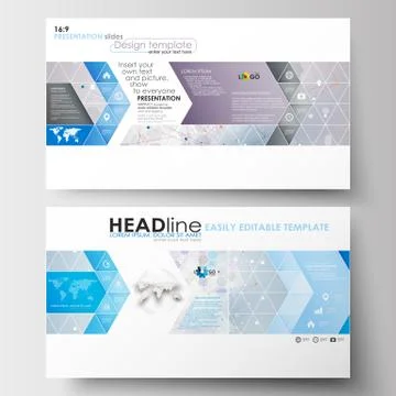 Business templates in HD format for presentation slides. Easy editable layouts Stock Illustration