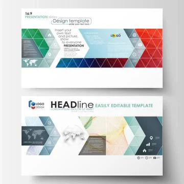 Business templates in HD format for presentation slides. Easy editable layouts Illustrazione stock