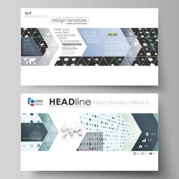 Business templates in HD format for presentation slides. Easy editable abstract Stock Illustration