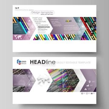 Business templates in HD format for presentation slides. Easy editable vector Stock Illustration