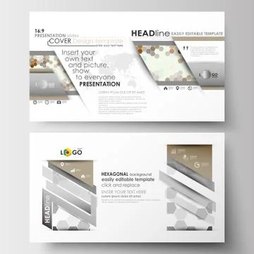 Business templates in HD format for presentation slides. Easy editable layouts イラスト素材