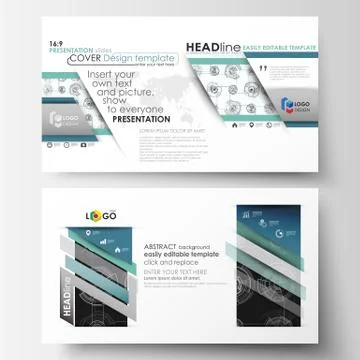 Business templates in HD format for presentation slides. Easy editable layouts Stock Illustration