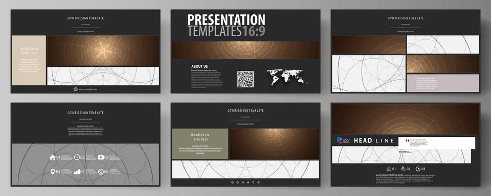 Business templates in HD format for presentation slides. Easy editable abstract Stock Illustration