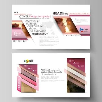 Business templates in HD format for presentation slides. Easy editable abst.. Stock Illustration