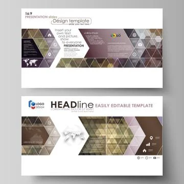 Business templates in HD format for presentation slides. Easy editable vect.. Illustrazione stock