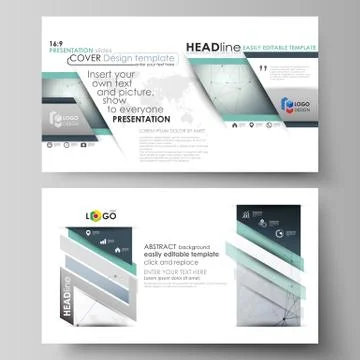 Business templates in HD format for presentation slides. Abstract vector la.. イラスト素材