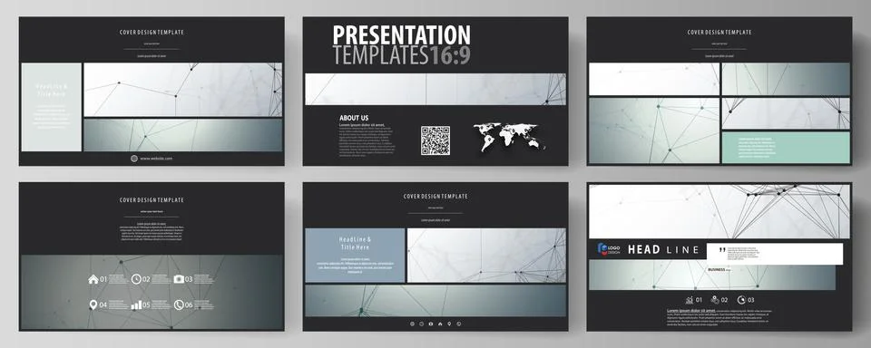 Business templates in HD format for presentation slides. Abstract vector la.. イラスト素材