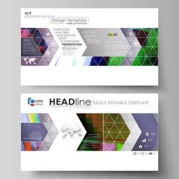 Business templates in HD format for presentation slides. Abstract vector la.. 스톡 일러스트