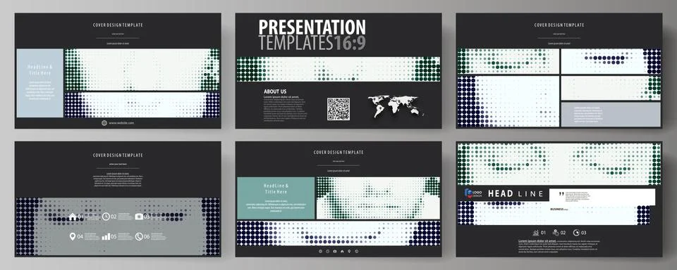 Business templates in HD format for presentation slides. Abstract design vector Illustrazione stock