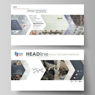 Business templates in HD format for presentation slides. Easy editable abstract Stock Illustration