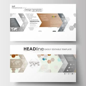 Business templates in HD format for presentation slides. Easy editable layouts Illustrazione stock