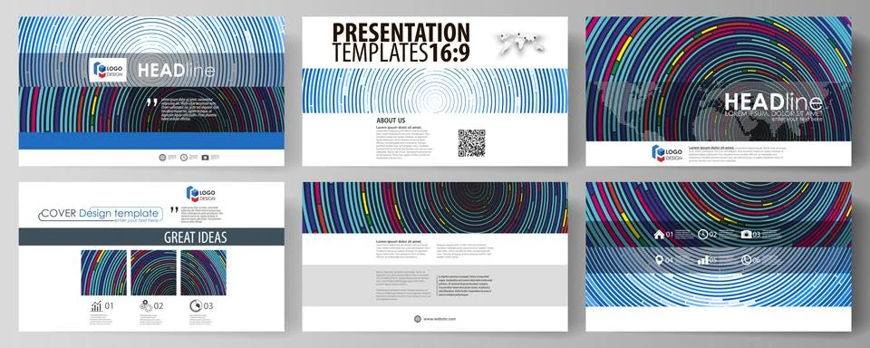 Business templates in HD format for presentation slides. Easy editable abstract Stock Illustration