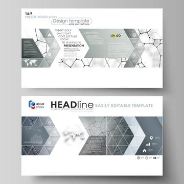 Business templates in HD format for presentation slides. Vector design layouts 스톡 일러스트