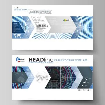 Business templates in HD format for presentation slides. Easy editable abstra Stock Illustration