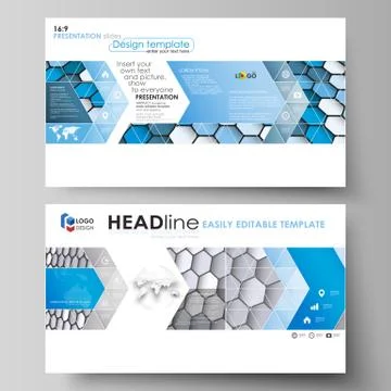 Business templates in HD format for presentation slides. Easy editable vector 스톡 일러스트