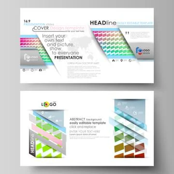Business templates in HD format for presentation slides. Easy editable vector Stock Illustration