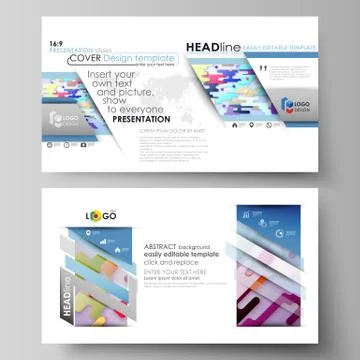 Business templates in HD format for presentation slides. Abstract vector design Illustrazione stock