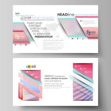 Business templates in HD format for presentation slides. Easy editable abstra Stock Illustration