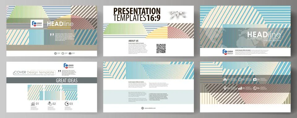 Business templates in HD format for presentation slides. Easy editable abstract Illustrazione stock