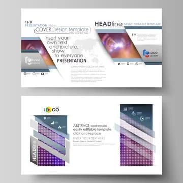 Business templates in HD format for presentation slides. Easy editable abstract Illustrazione stock