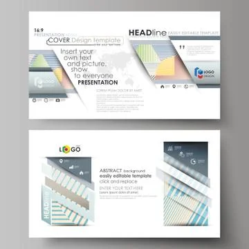 Business templates in HD format for presentation slides. Easy editable abstract Illustrazione stock