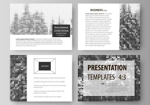 Business templates for presentation slides. Easy editable vector layouts, flat Stock Illustration