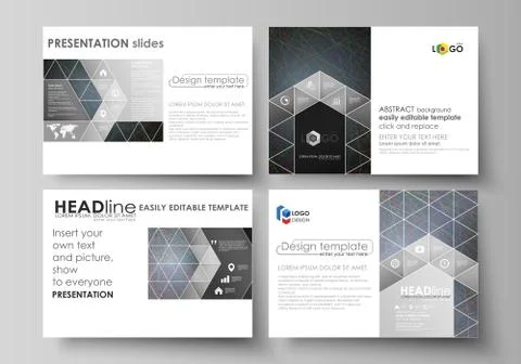 Business templates for presentation slides. Easy editable layouts in flat design イラスト素材