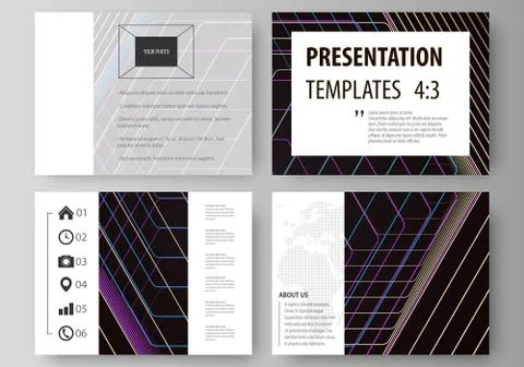 Business templates for presentation slides. Vector layouts in flat style 스톡 일러스트