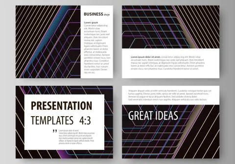 Business templates for presentation slides. Vector layouts in flat style 스톡 일러스트