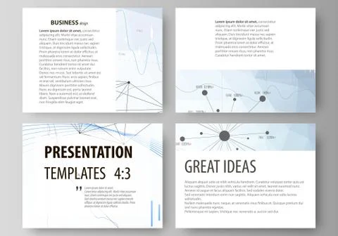 Business templates for presentation slides. Vector layouts. Blue color abstract 스톡 일러스트