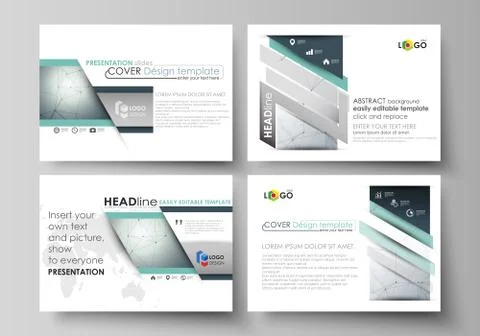 Business templates for presentation slides. Vector layouts in flat design. .. 스톡 일러스트
