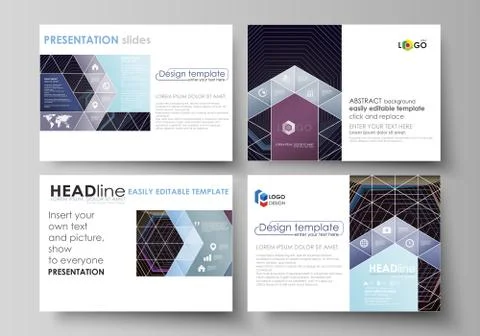 Business templates for presentation slides. Vector layouts in flat style Illustrazione stock