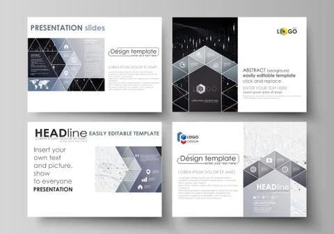 Business templates for presentation slides. Vector layouts. Abstract infographic 스톡 일러스트